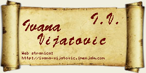 Ivana Vijatović vizit kartica